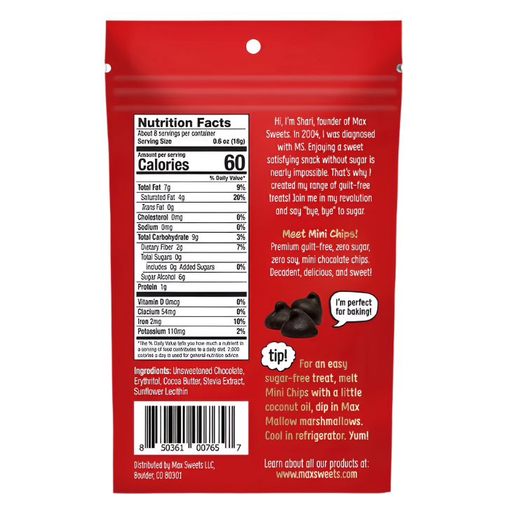 Dark Chocolate Sugar-Free Mini Chips